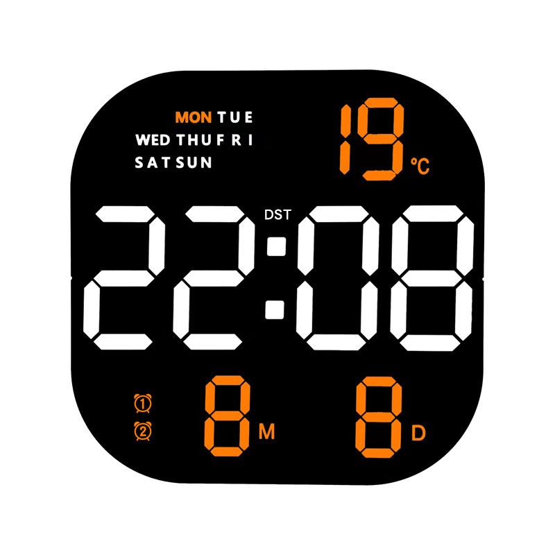 Large Wall Clock Remote Control Dual Alarms Temp Date Week Display Tabletop Alarm Clock Timer Countdown Digital LED Clocks