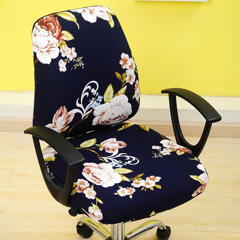 Printed Stretch Split Seat Cover Universal Computer Sectional Chair Covers Home Decor Rotating Lift Office Chair Protectors