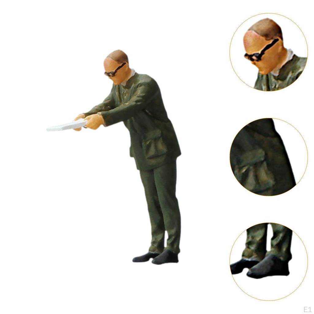 Миниатюрные фигурки для кукольного домика в масштабе 1/64 Реалистичные фигурки для диорамы Настольная сцена для поезда
