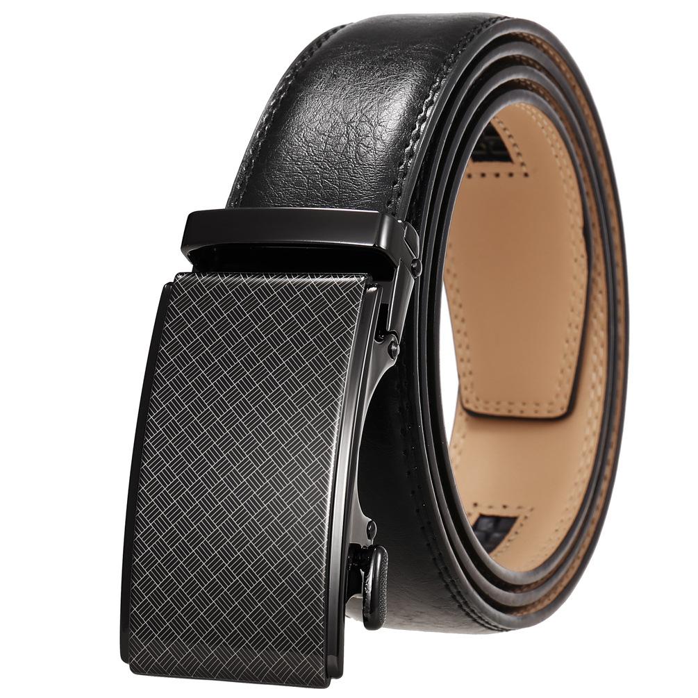 Модный ремень с автоматической пряжкой, мужской ремень из коровьей кожи, ремень из сплава Ly36-24872-1