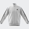 Adidas Унисекс Регулярный спортивный топ 3s Трикотаж Регулярный спортивный пиджак Три линии Джерси Белый