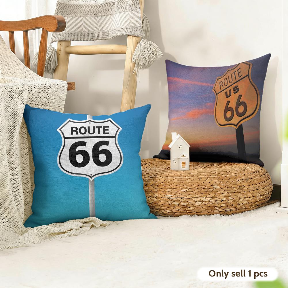 RRoute Retro Cushion Cover Natural Linen Organic Fabric DoubleSided Printing Couch Pillow Covers Home Decor