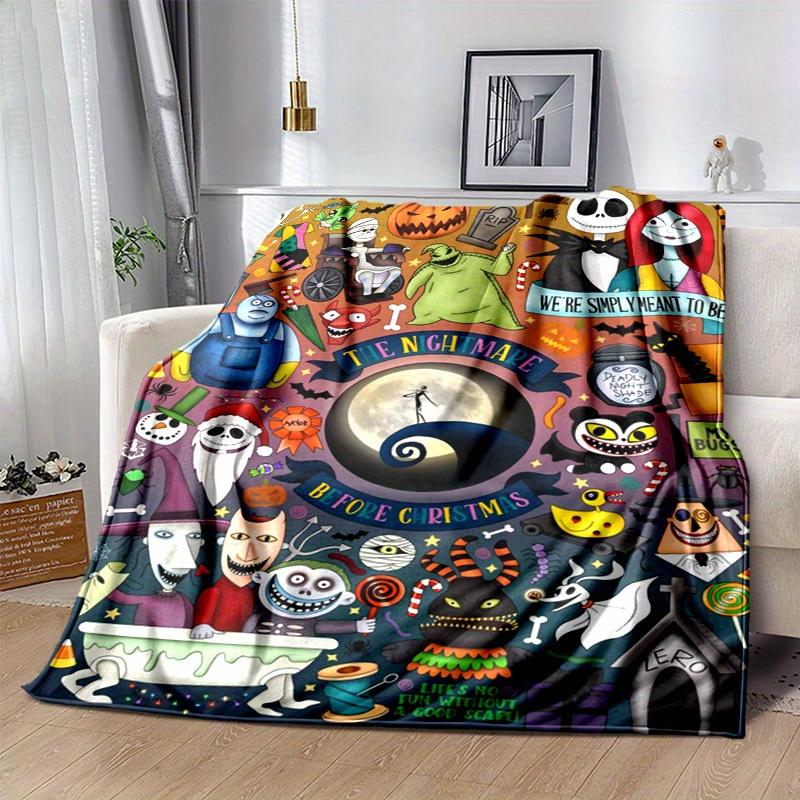1pc. Halloween Themed Nightmare Before Christmas Cartoon Blanket, Seasonal Home Decor, Cozy Throw for All Seasons, Unique Gift Idea for FansC064