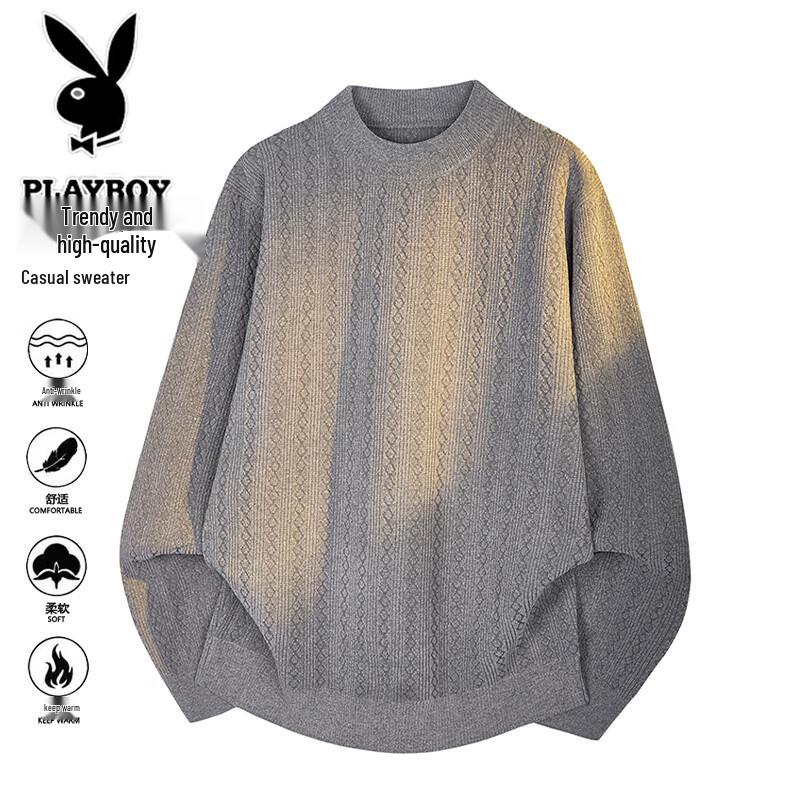 PLAYBOY Мужской осенне-зимний свитер с круглым вырезом