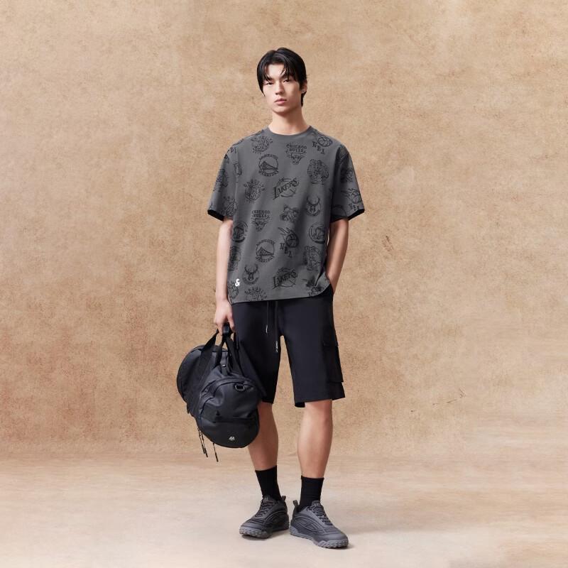 Мужская футболка Jack & Jones с принтом логотипа NBA, свободный крой