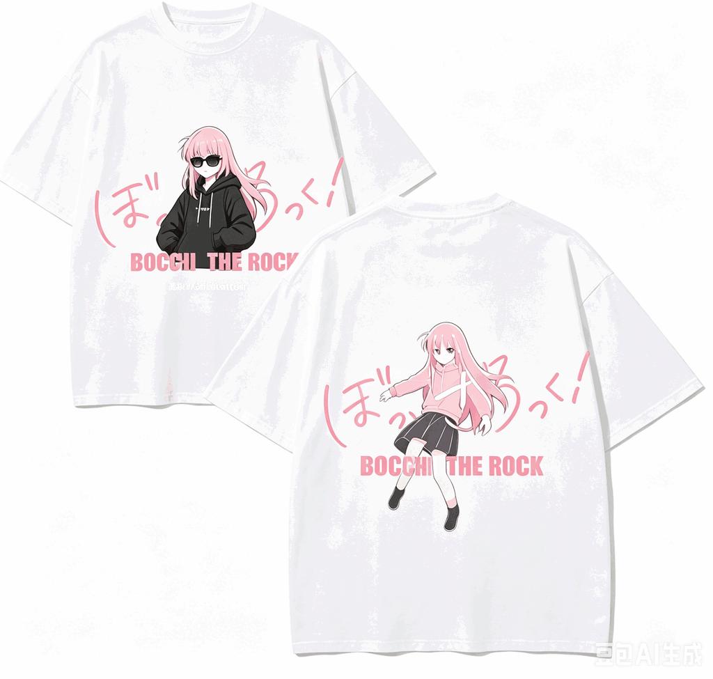 Bocchi The Rock Anime Lover TShirt Harajuku Cotton NewModel High Street Retro Fashion Oversized Unisex Hot Product Soft Gift