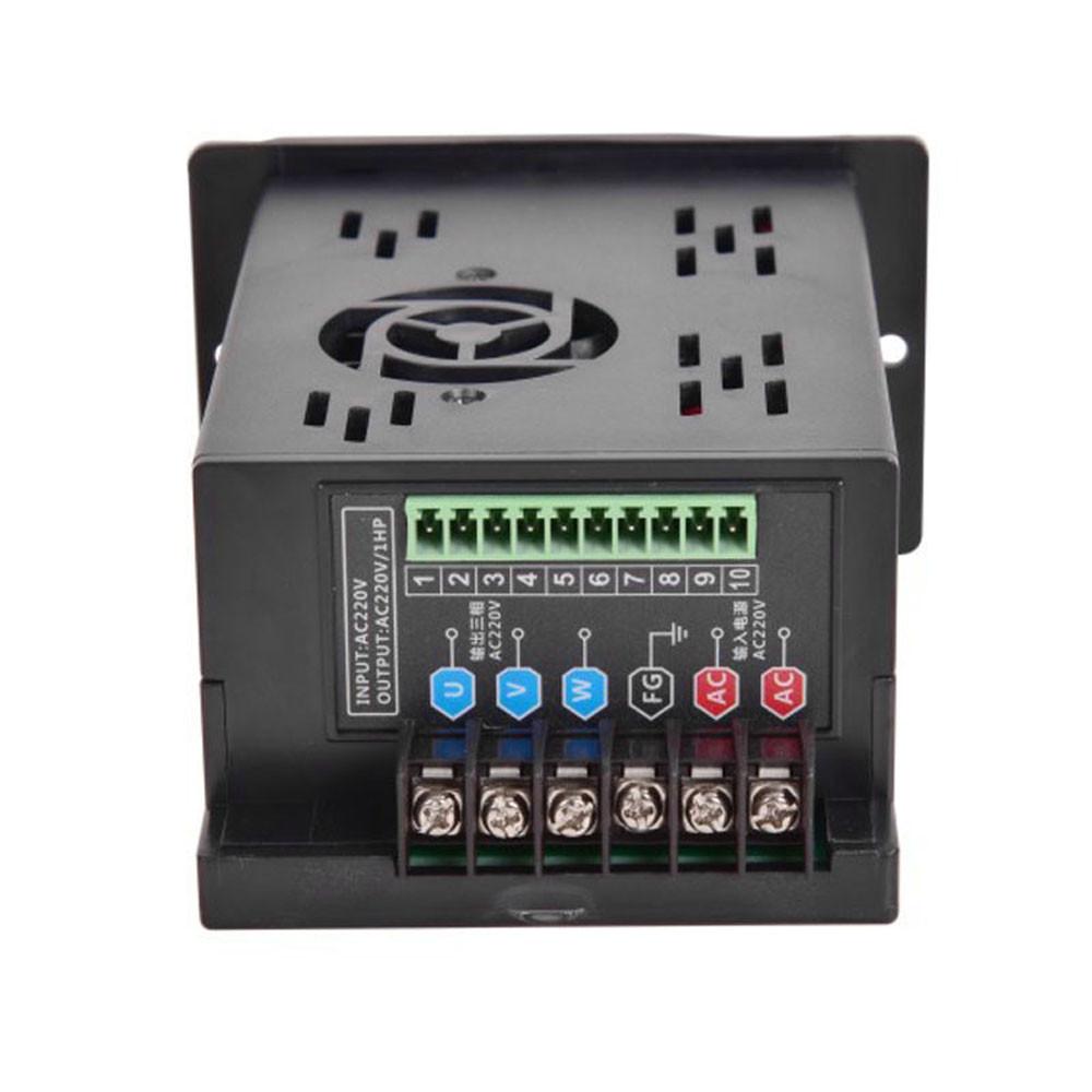 Преобразователь частоты привода с четырехзначным цифровым дисплеем 220 В 100 * 61*143 мм Однофазный вход Трехфазный выход Двигатель