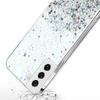 Case for Samsung Galaxy S22 5G, Glittery, silver
