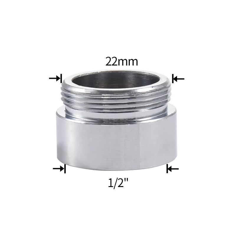 Серебряный водопроводный кран-муфта 1/2 M16 18 20 22 24 на резьбовой соединитель M22 переходник для крана-бампера для ремонта кухни и ванной комнаты