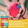 Triple Omega 3, 6, and 9 supplement for heart health and balanced blood circulation. 120 capsules.