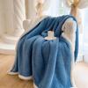 Blue Polka Dot Warm Thick Throw Blanket Bedroom Living Room Solid Color Multifunctional Blanket Travel Camping Sleeping Blankets