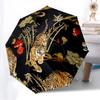 1pc Tiger Floral Pattern Automatic Open/Close Umbrella, Formal Events - Ideal Gift for Family or Friends, Outdoor Accessory yy251211208