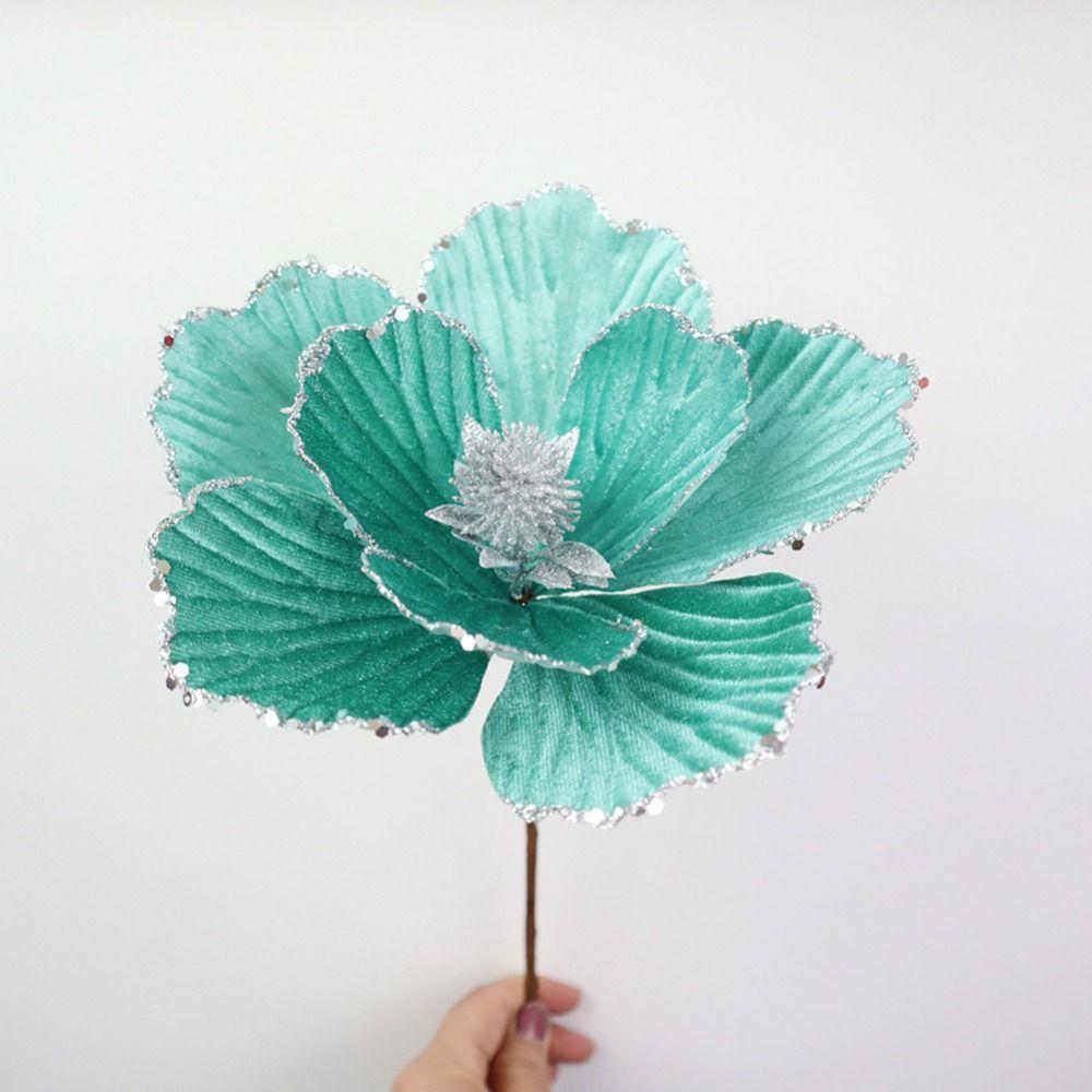Exquisite Design Glitter Christmas Flower DIY Artificial Flowers New Year