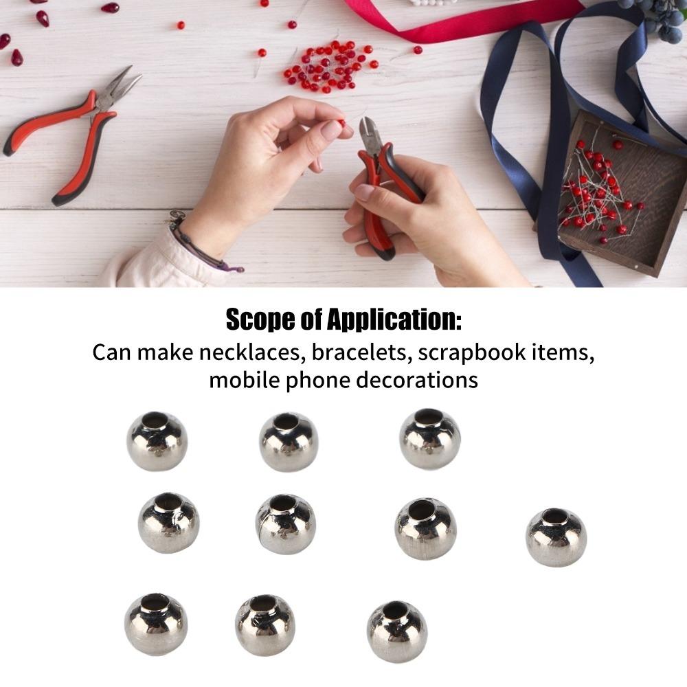 200pcs Ball End Seed Beads Smooth Round Partition Beads Beading Supplies Necklace Making