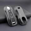 For 2019-2025 Porsche Panamera Taycan Cayenne Coupe 911 Car Remote Key Fob Case Cover Shell Keychain Accessories Carbon Fiber