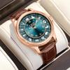LIGE Top Band Quartz Man Watch Fashion Luxury Creative Constellation Dial Design Leather Casual Life Waterproof Watches for Men