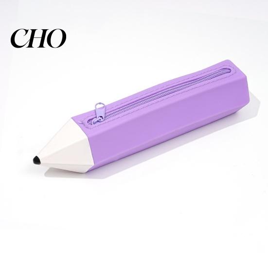 Large Capacity Pencil Case Pencil-Shaped Silicone for Students Zippered Cute Shape Stationery Storage Bag Multifunctional Travel Cosmetic School