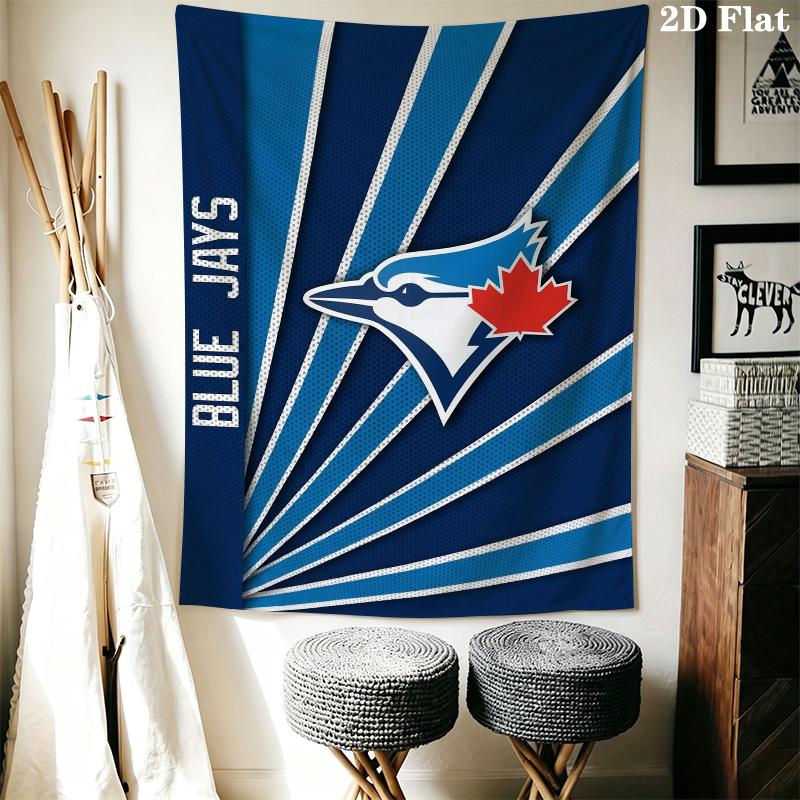 Toronto Blue Jays Wall Tapestry Aesthetic Wall Hanging Printed Fabric Blanket Decorative Tapestries for Bedroom Living Room Home Decor