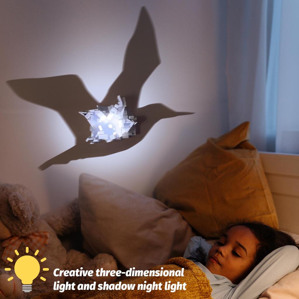 Креативный 3D Свет и Тень Ночник Атмосферный Свет Декоративный Настенный Светильник Интерактивный Свет и Тень