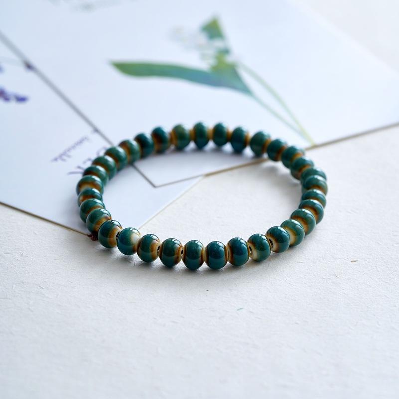 Керамический браслет ювелирные изделия модный цветочный глазурь бисерный браслет многоцветный повседневный богемный браслет