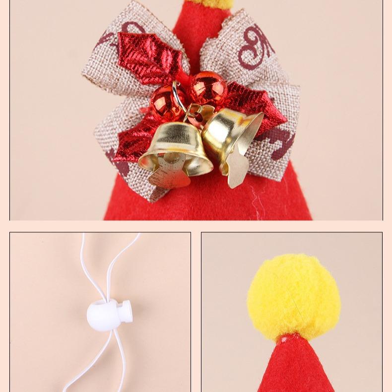 Pet Christmas Hat Scarf Set Accessories with Christmas Kitten Scarf Cat Christmas Hat Set