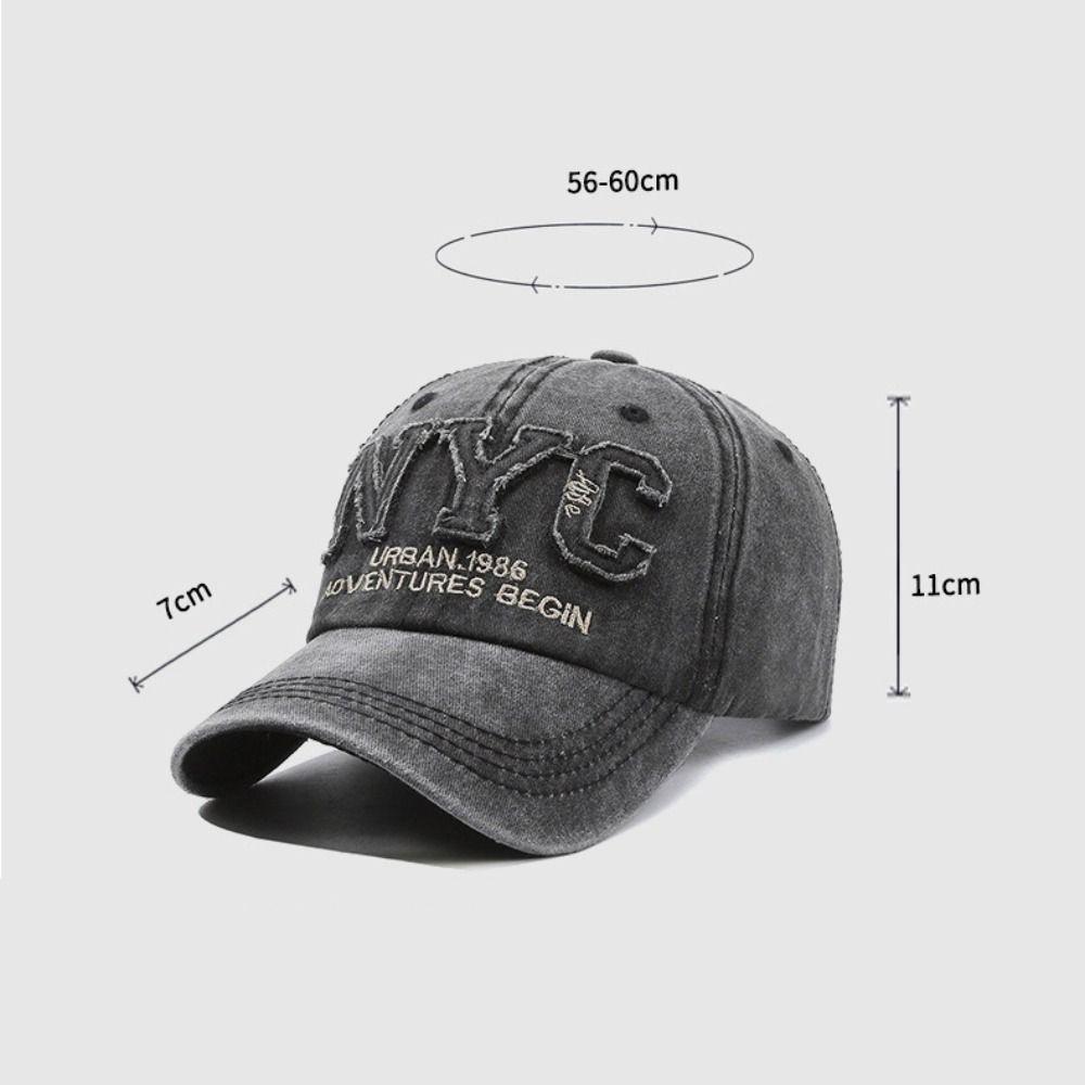 Visor NYC Embroidery Baseball Cap Big Letter Baseball Hats Retro Casquette  For Man Women