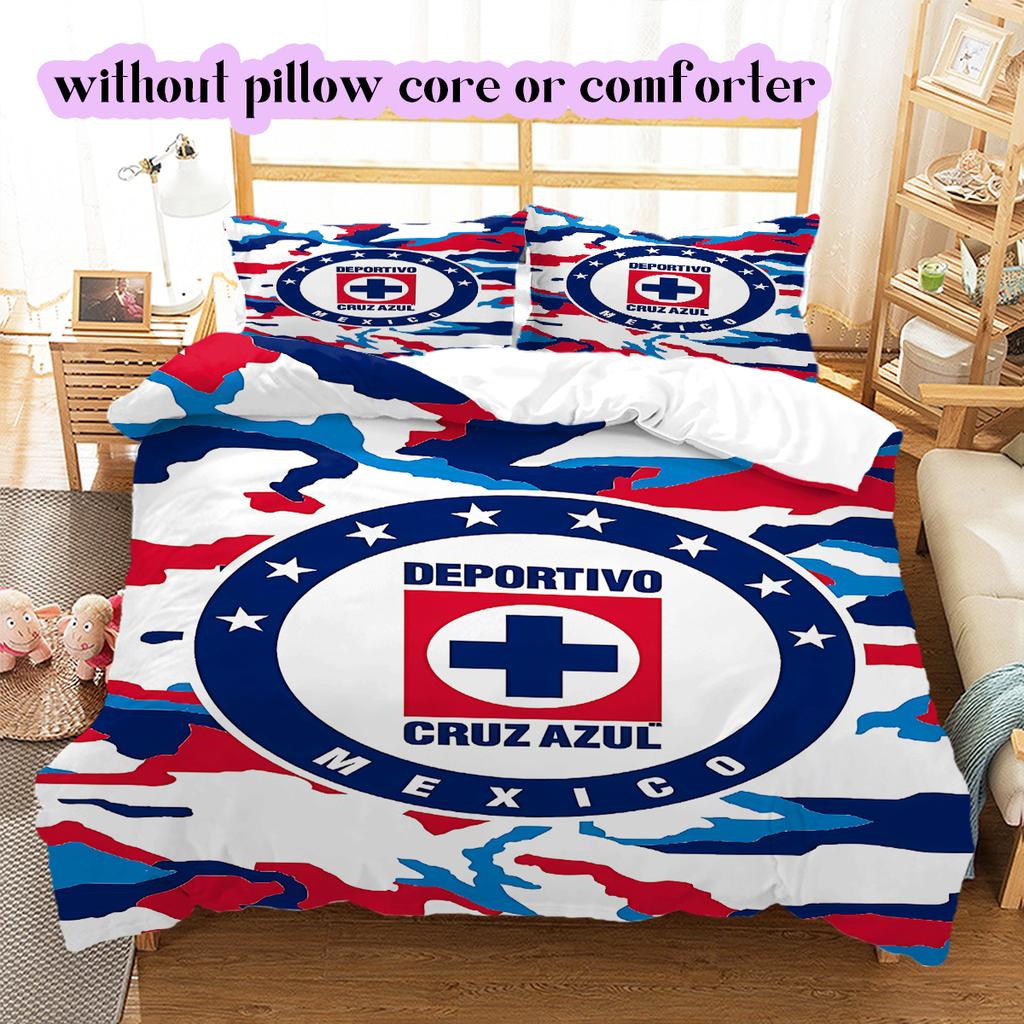 Cruz AzulPattern Bedding Quilt Set Quilt Cover Pillowcase Home Decoration Birthday Gift (1 * duvet cover + 2 * pillowcase, without core)