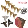 DIY Furniture Hardware Case Carved Metal Corner Brackets Corner Protector Antique Bronze Box Decor