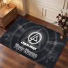 Linkin Park Personalized Crystal Velvet Carpet, Customized Name Text Soft Anti‑Slip Rug for Living Room Bedroom