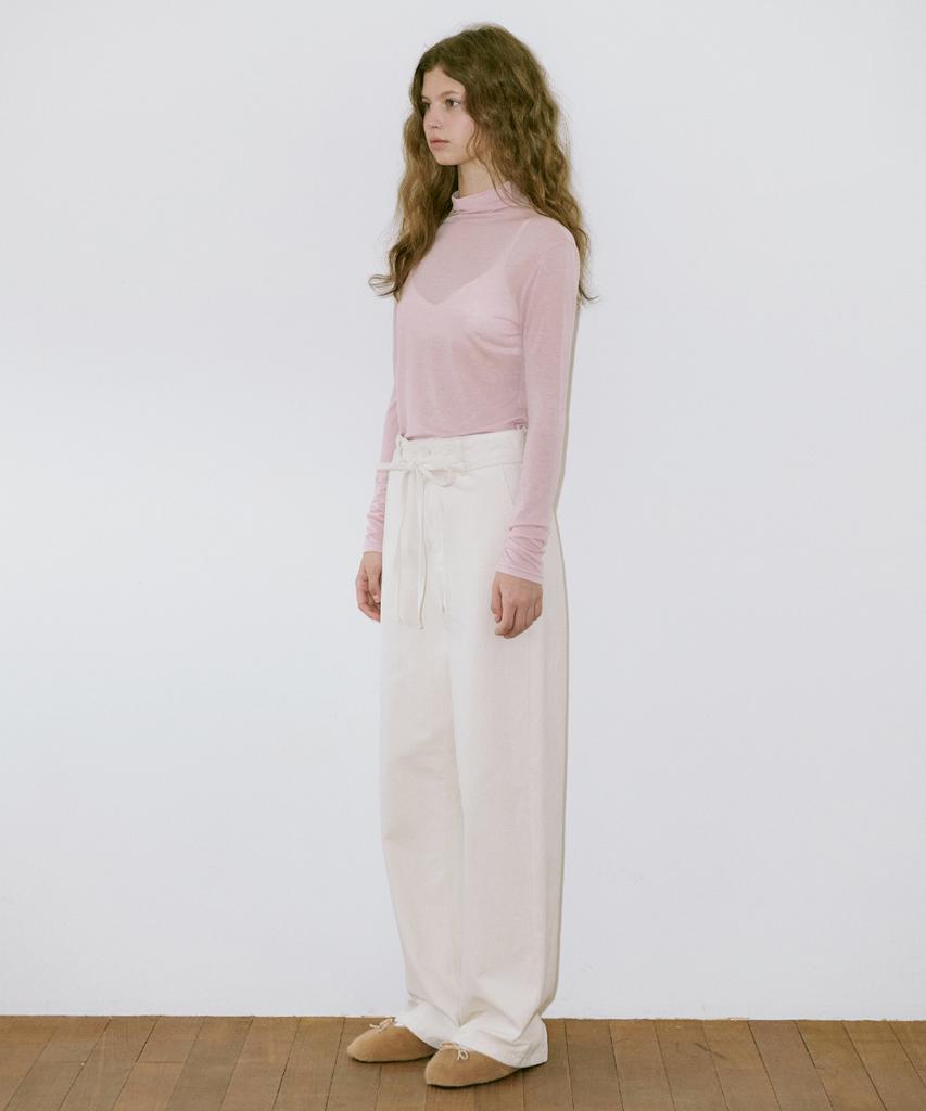 SINOON Lace Cotton Pants (Ivory)