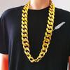 Chain Gold Plated Sweater Chain Punk Thick Chain Necklace Fashion Jewelry Men Exaggerated Necklace