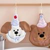 1 шт. Милое полотенце для рук с изображением животных, мультяшное толстое впитывающее маленькое полотенце, кухонная ткань, детское полотенце для рук