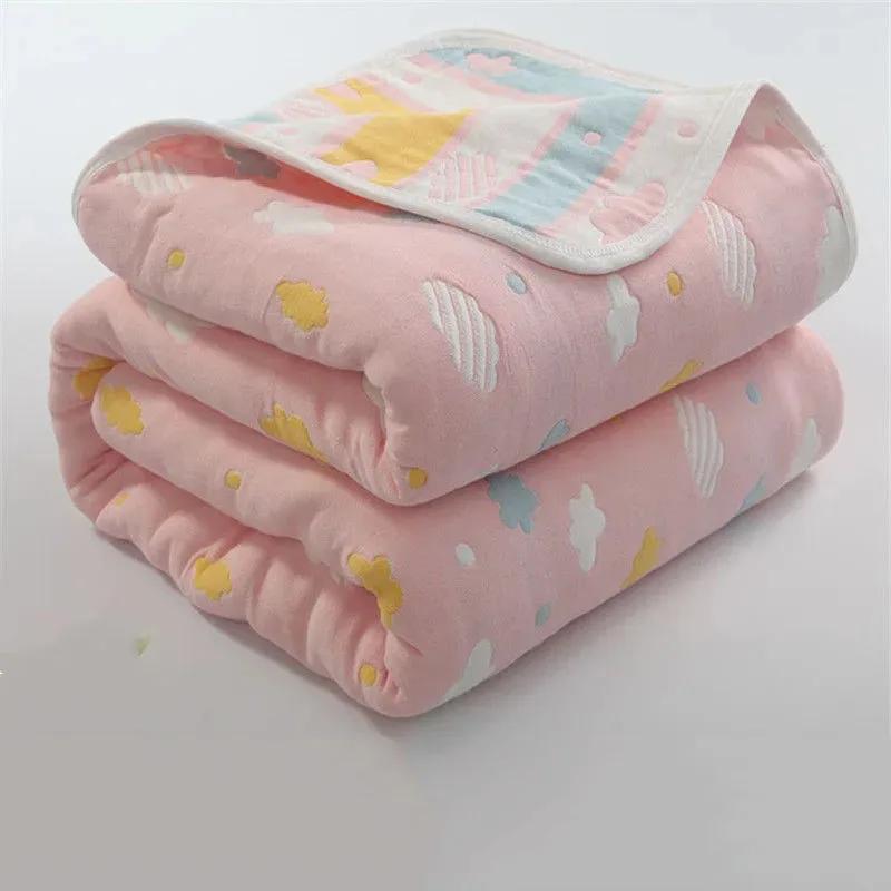Nordic Throw Blanket For Beds Cotton Gauze Towel Quilt Adult Kawaii Blanket Summer Thickened Sofa Cover Soft Cartoon Bedspread