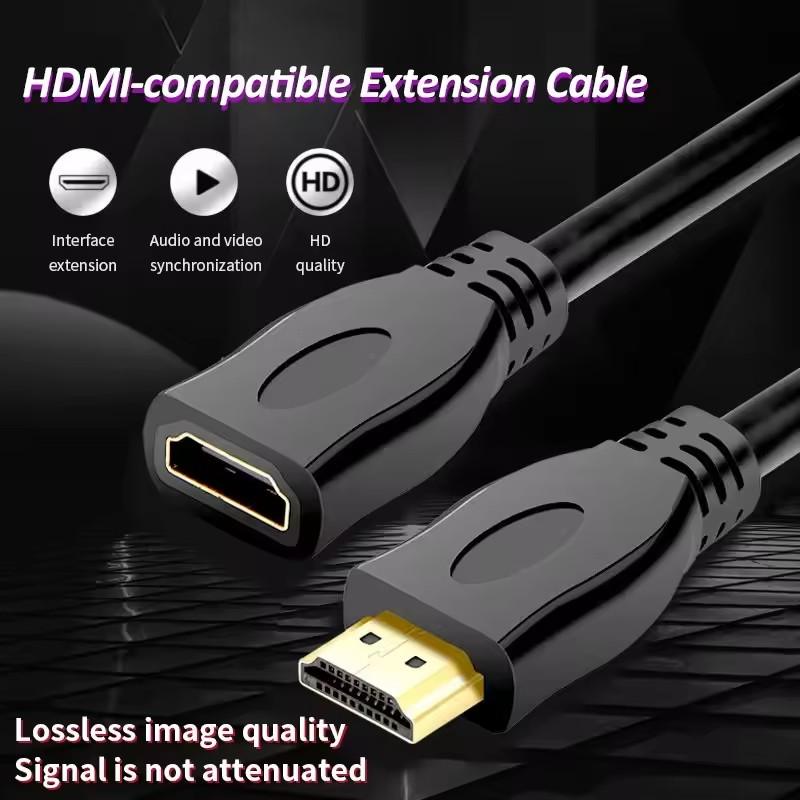 HDMI-compatible Extension Adapter Cable 1080P Male To Female HDMI-comptiable Extender Converter Cables for PC TV Box PS4 Laptop