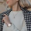 Daniel Wellington Fashionable, versatile, light luxury, texture, simple white, high-end, clavicle chain, necklace, women's style DW00400157-1
