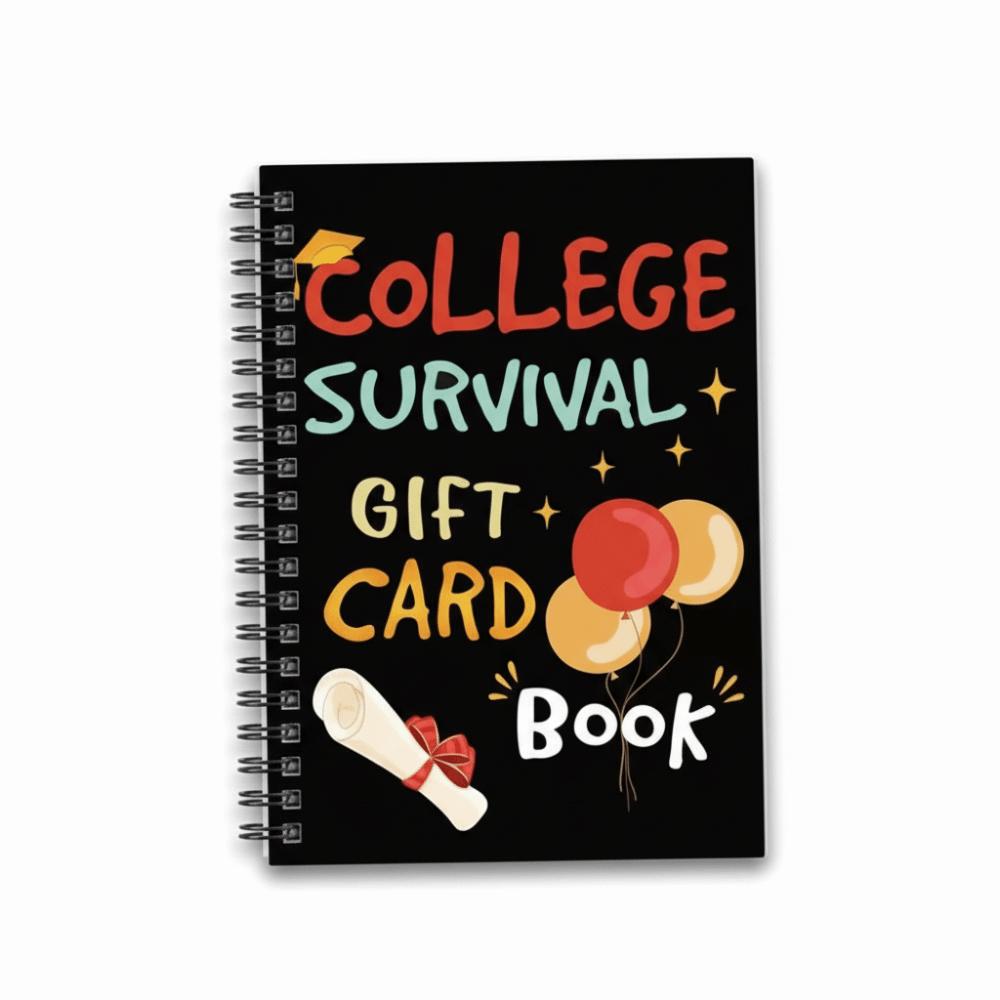 Vertical Coil College Survival Book Portable Spiral-Bound Notebook Festive Gift Card Book School