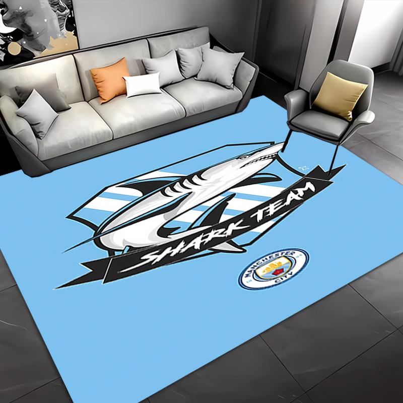 1pc Manchester City Football Club Entrance Mat, Non-Slip Mat Area Rug,Room Decor, Outdoor Decor, Kitchen Rug,Doormat - Machine Washable, Easy to Clean