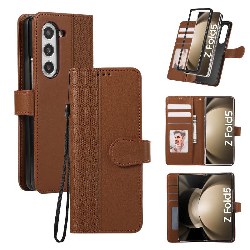 Кожаный чехол-книжка для Samsung Galaxy Z Fold 7 6 5 4 3 5G Fold7 Fold6 Fold5 Кошелек с держателем для карт Защитный чехол