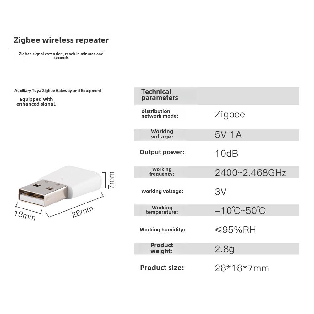 Tuya Zigbee Smart Home Water Detector & Smoke Alarm with Wireless Temperature and Humidity Sensor Switch