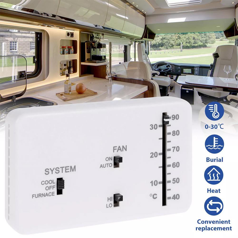 RV Thermostat Plastic RV Analog Thermostat Replacement with and Particles Heat Cool 2 Kit Screw H6Z1