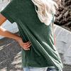 Женская туника однотонная универсальная приятная к коже женская футболка с коротким рукавом топы на лето
