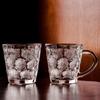 238ml Glass Cup Honeycomb Pattern Cup With/without Handle Small Coffee Mugs Thickened Water Cup Glasses Drinks for Tea Beer Milk