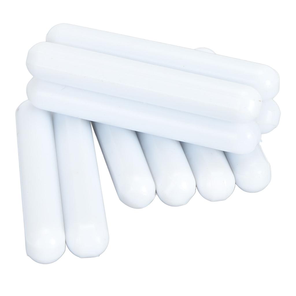 10pcs Magnetic Stir Bar Professional 60x9mm Coating PTFE Magnetic Stir Rod for Laboratory White