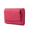 Женский мини-кошелек Liorne, Маленький кошелек, Компактный трехскладной кошелек, Тонкий кошелек, Защита от скимминга, Натуральная кожа (розовый)