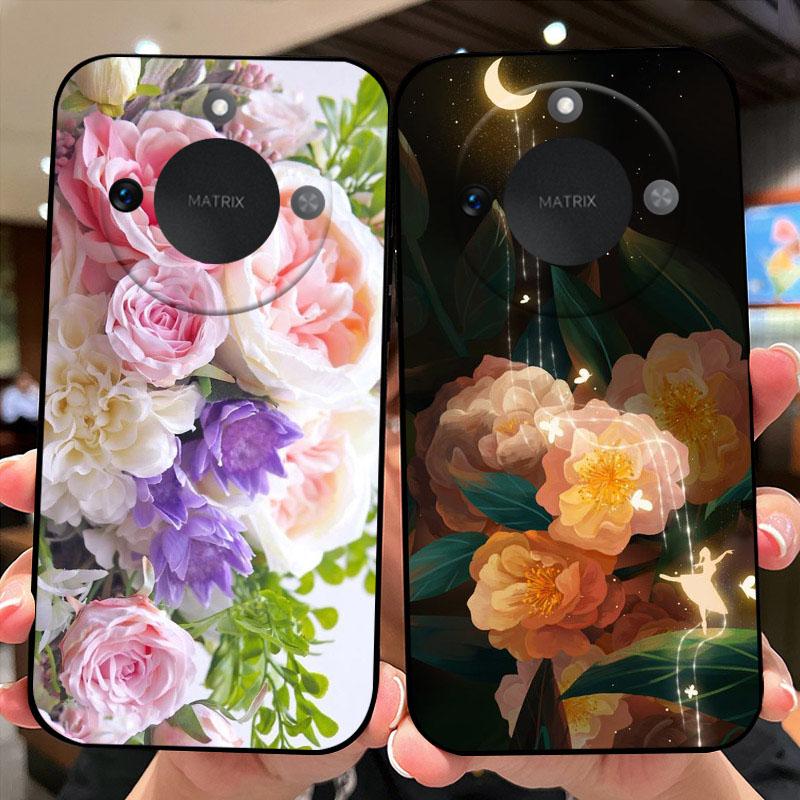 Чехол для Honor X9c Smart 5G Мягкий Силикон ТПУ Чехол для Телефона Для Huawei Honor X60 Защитный Fundas Бампер Мультяшный Цветной Раскрашенный