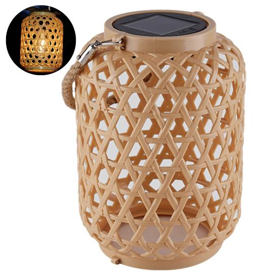 Солнечная тканая лампа Мягкое освещение IP65 Водонепроницаемый Автоматическое включение/выключение Перезаряжаемый Простота установки Бамбуковый подвесной солнечный светильник Садовый декор