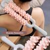 Yoga Massage Stick Double Row Non-slip Handle Comfortable Grip Good Resilience Muscles Relaxation Manual Pain Relief Muscle Roller Stick for Unisex