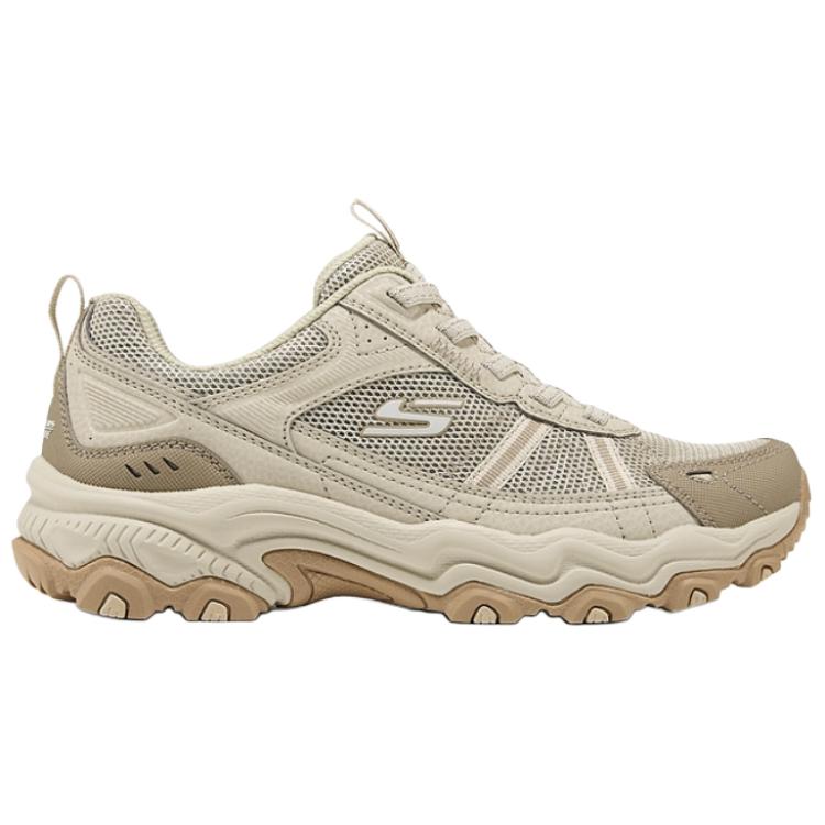 Skechers Уличные Удобные Универсальные Прочные Дышащие Низкие Папины Кроссовки Женские Бежевые 180372C-BGE