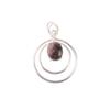 Natural Black Rhodonite Gemstone 925 Sterling Silver Jewelry Women Pendant 1.65" PP-61-31