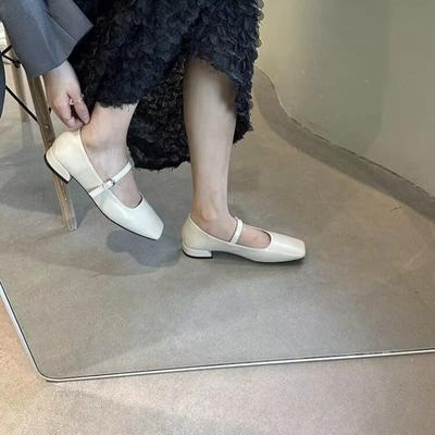 Модные весенние и осенние повседневные модные туфли на высоком каблуке с квадратным носком и квадратным каблуком, удобные женские туфли на высоком каблуке